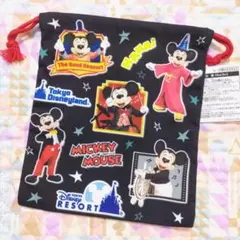 ディズニー　巾着　実写　ミッキー