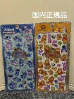 あ*♡様 国内正規品　プチドロップステッカー　ディズニー　プーさん　スティッチ