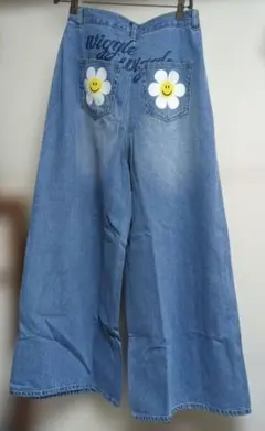 新品タグ付 シニカル デニム ワイド パンツ ブリーチ Lサイズ Mal. 新品タグ付 シニカル デニム ワイド パンツ ブリーチ Lサイズ Mal