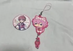 すとぷり さとみ 缶バッジ ラバーキーホルダー