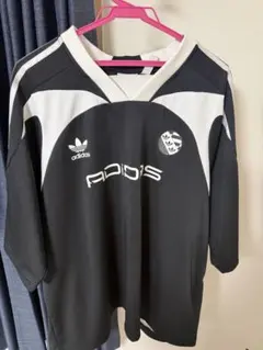adidas サッカーシャツ XL黒/白