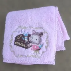 サンエックス リラックマふわふわ ピンク 刺繍タオルハンカチのサムネイル