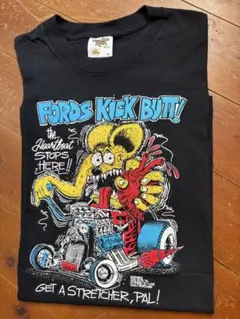 ラットフィンク Tシャツ 水色 肩ボタン付き サイズ感を忘れ確か80 