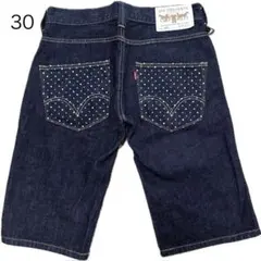 リーバイス504 W30 デニムハーフパンツ ドット柄 135周年記念モデル