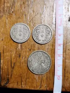 大日本龍紋一圓銀貨 明治34年〜39年一圓銀貨 竜デザイン旧貨幣セット