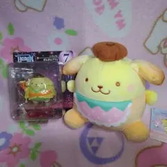 サンリオ　ポムポムプリン　フィギュア　ぬいぐるみ　未開封未使用美品◎タグ付き