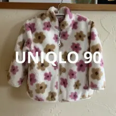 UNIQLO 花柄フリースジャケット 90サイズ