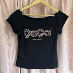 9090 girl Cross Logo Off Shoulder Tee M - メルカリ