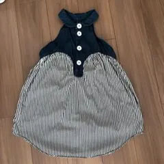 ムチャチャノースリーブストライプワンピース