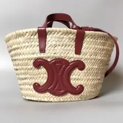 CELINE / ティーントリオンフ クラシックパニエ かごバッグ カーマインのサムネイル