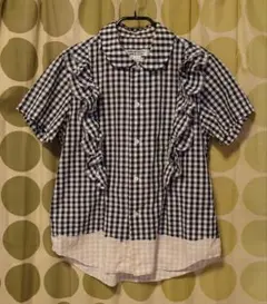 torico COMME des GARCONS フリルブラウス ギンガム - メルカリ