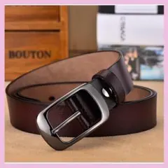 ベルト レディース 本革 ビジネス レザー ブラウン カジュアル 定番