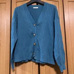 GLACIER リブニットカーディガン