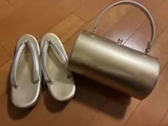 和装用ゴールドバッグと草履セット 成人式