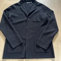 ユニクロ　ニットジャケット　カーディガンジャケット　Lサイズ　黒