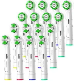 替えブラシ ブラウン オーラルB 電動歯ブラシ対応、2種類 16本入りカバー付き