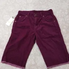 新品未使用 タグ付き Lee パープル コーデュロイ ショートパンツ　30インチ