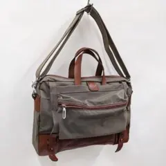 サザビー/レザー切り替えブリーフケース/ショルダー×ハンドバッグ/２WAY