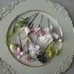 ＊お得なset＊はなゆめさくらのピンク系ヘアパーツset 髪飾り　結婚式　卒業式