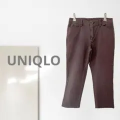 n2【ユニクロ】クロップドパンツ/美品 高見え 上品シルエット 人気色 一点物