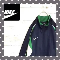 90s 古着NIKE ナイキビッグロゴ刺繍スウォッシュジャージトラックジャケット