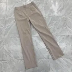 テーパードパンツ ベージュ ストレッチ素材 ポリエステル混 Mサイズ