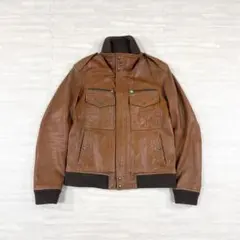 美品✨アヴィレックス　ホースハイド　レザージャケット　L　ブラウン　革ジャン 美品✨アヴィレックス ホースハイド レザージャケット L ブラウン 革