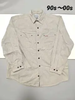希少XL カーハート 厚手長袖シャツ ベージュ アメカジ 古着 ストリート