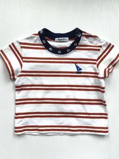 【90】familiar ストライプ Tシャツ