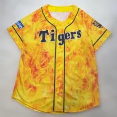 阪神タイガース 炎柄 ベースボールシャツ ミズノ Lのサムネイル