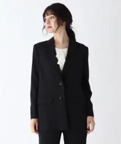 ダブルクロスミドル丈テーラードジャケット　シューラルー　01 S ブラック