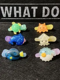海の生き物 ヘアクリップ 6種セット
