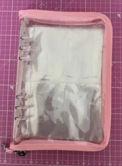 ラメ入り ６穴バインダー 4ポケットリフィル付き ピンク シール帳 推し活など