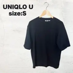 【美品】ユニクロU エアリズムコットンオーバーサイズTシャツ ブラック S