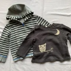 グリーンレーベルスウェット85 コムサイズムパーカー100