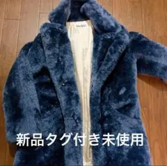 美品 軽くて暖かい 黒 フェイクファー ハーフコート レディース - メルカリ