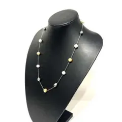 希少◇美品◇STANLEY HAGLER◇バロックパール風ネックレス◇ゴールド 