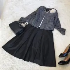 ナノユニバース☆ツイードジャケット&シャンタンスカート