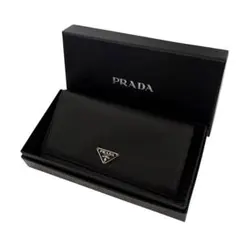 ✨未使用級✨PRADA プラダ 長財布 二つ折り財布 サフィアーノ ブラック