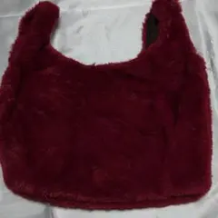 ボルドー色ファーバック