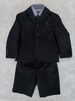 フォーマル スーツ キッズ 95 ブラックストライプ 入園式　 冠婚葬祭