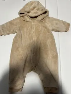 UNIQLO ファーリーフリースオールインワン（長袖）クマ耳ロンパース