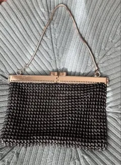 ビーズ ミニバッグ　黒