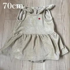 ポロ POLO ベビー ロンパース 70 ベージュ コーデュロイ
