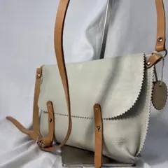 美品【オールレザー】ジャックゴム アトリエ ショルダーバッグ 白 