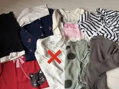 長袖　トップス　セット売り　ロンT 羽織り　女の子　100センチ