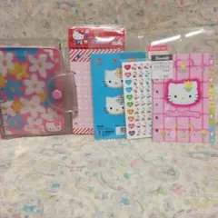 未使用　レトロ　ハローキティ システム手帳+色々セット