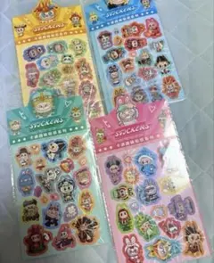 アニメキャラクターステッカー4シートセットlabubu ラブブ