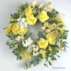 『ミモザ』 ミモザとユーカリのリース