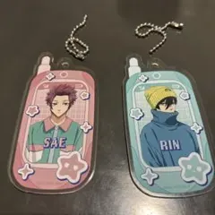ブルーロック　ガラケー風アクリルキーホルダー　糸師凛・冴